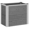vidaXL Vrtna visoka greda Siva 50 x 30 x 42 cm WPC in aluminij