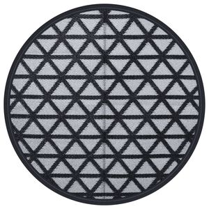 vidaXL Zunanja preproga ARAKIL črna &Oslash;160 cm PP