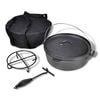 vidaXL Litoželezni lonec Dutch Oven 5,6 L z dodatki