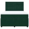 vidaXL Box spring postelja z vzmetnico temno zelen 140x190 cm žamet