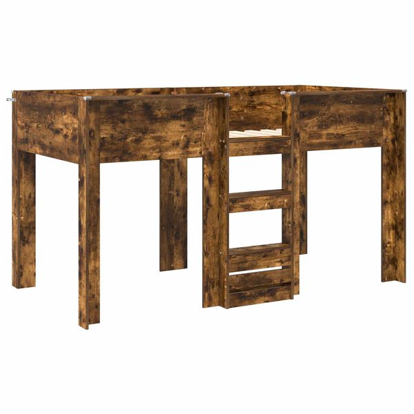 vidaXL Postelja na vzkraj za otroke Dimljeni oreh 100 x 200 cm