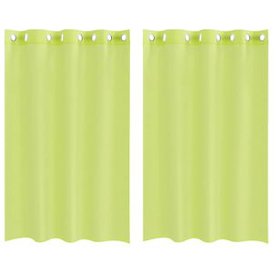 vidaXL Voile zavese z vponkami 2 kosa jabolčno zelene barve 140x175 cm