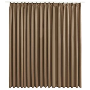 vidaXL Zatemnitvena zavesa z obe&scaron;ali taupe 290x245 cm