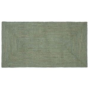 vidaXL Preproge za povr&scaron;ine Pravokotna Olivno zelena 60 x 110 cm Juta