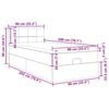 vidaXL Otomanska postelja z vzmetnico & LEDs taupe 90x200 cm blago