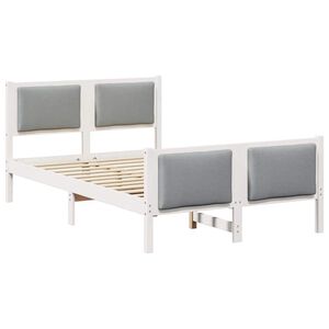 vidaXL Konstrukcija postelje Svetlo siva 120 x 200 cm blago