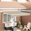 vidaXL Retraktilna tenda Bež 350 x 250 cm blago