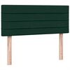 vidaXL Box Spring postelja z vzmetnico Temno zelena 120x220 cm Velvet