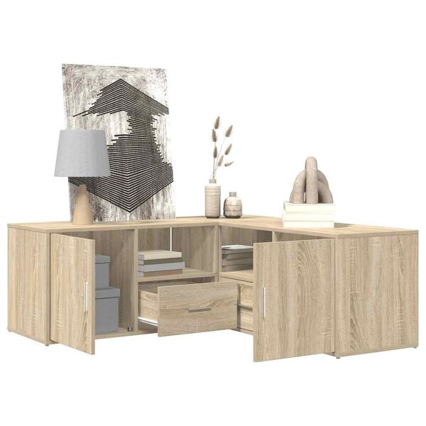 vidaXL Kotna omarica sonoma hrast 200x40x45 cm iverna plo&scaron;ča