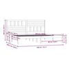 vidaXL Posteljni okvir brez vzmetnice bel 180x200 cm trdna borovina