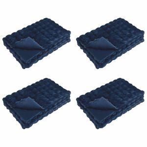 vidaXL Protizdrsna odeja iz umetnega zajčjega krzna Olite 4 kos