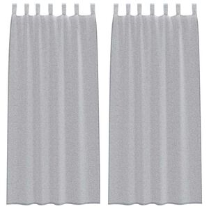 vidaXL Voile zavesa 2 kos Temno siva 225 x 140 cm Poliester