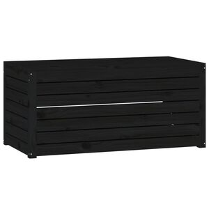 vidaXL Vrtna &scaron;katla črna 101x50,5x46,5 cm trdna borovina