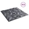 vidaXL Stenske plo&scaron;če 12 pcs Amethyst Sivi 50 x 50 cm XPS Pena
