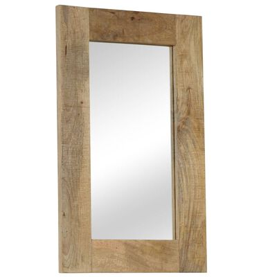 vidaXL Ogledalo iz trdnega mangovega lesa 50x80 cm