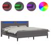 vidaXL Konstrukcija postelje Siva 180 x 200 cm Umetno usnje