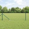 vidaXL Ograja s stebrom Zelena 0,6 x 10 m Jeklo in PVC