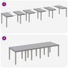 vidaXL Komplet za jedilnico v vrtu 13 pcs Svetlo siva Poly ratan