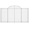 vidaXL Obokane gabion košare 13kosov 200x30x100/120cm pocinkano železo