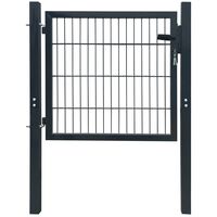 vidaXL Ograjna vrata jeklena antracitna 105x150 cm