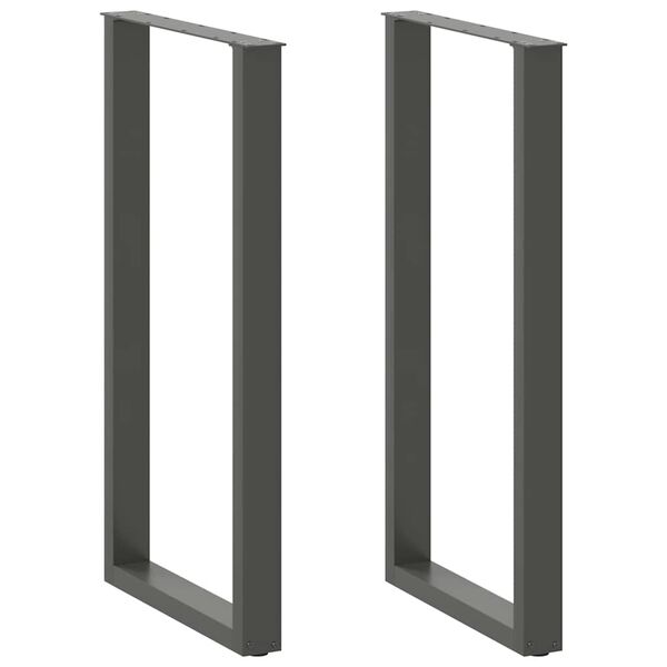 vidaXL Noge za barsko mizo v obliki črke U 2 kosa antracitne 60 x (110-111) cm jeklo