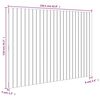 vidaXL Stensko posteljno vzglavje belo 159,5x3x110 cm trdna borovina