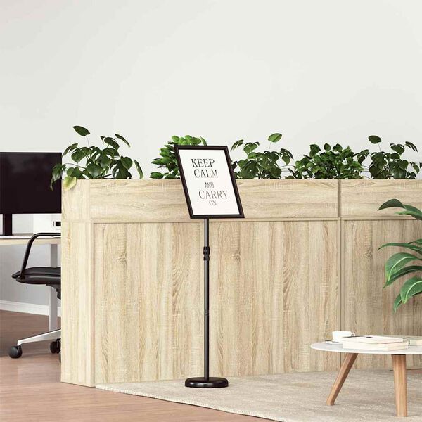 vidaXL Razstave na sejmih Črna 25 x 25 x 125 cm Aluminij