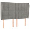 vidaXL Vzglavje z u&scaron;esi svetlo sivo 147x23x118/128 cm žamet