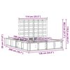 vidaXL Konstrukcija postelje Bela 120 x 190 cm Masivno borovo les