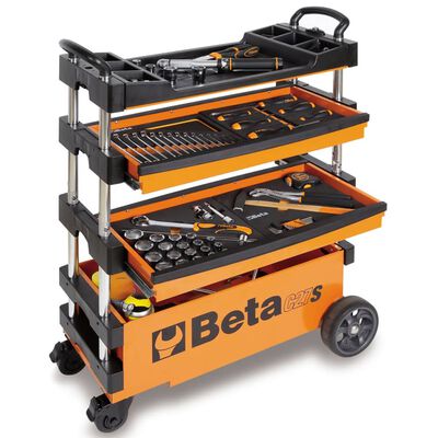 Beta Tools Zložljiv Voziček za Orodje "C27S-O" Oranžen Jeklo 027000201