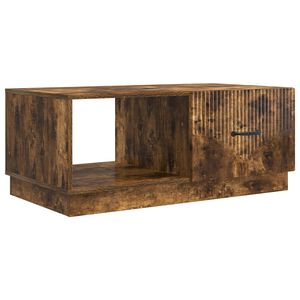 vidaXL Klubska miza Dimljen hrast 90 x 50 x 37 cm Inženirski les
