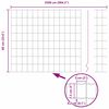 vidaXL Ograja s stebrom Siva 0,6 x 25 m Jeklo in PVC