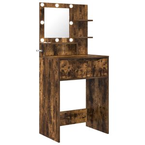 vidaXL Toaletne mize za spalnice Dimljeni oreh 80 x 39,6 x 135 cm