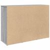 vidaXL Komoda siva sonoma 90,5x29,5x65 cm inženirski les