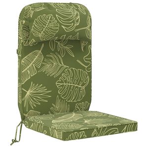 vidaXL Blazina za stol Adirondack 100% poliester Listnati dizajn