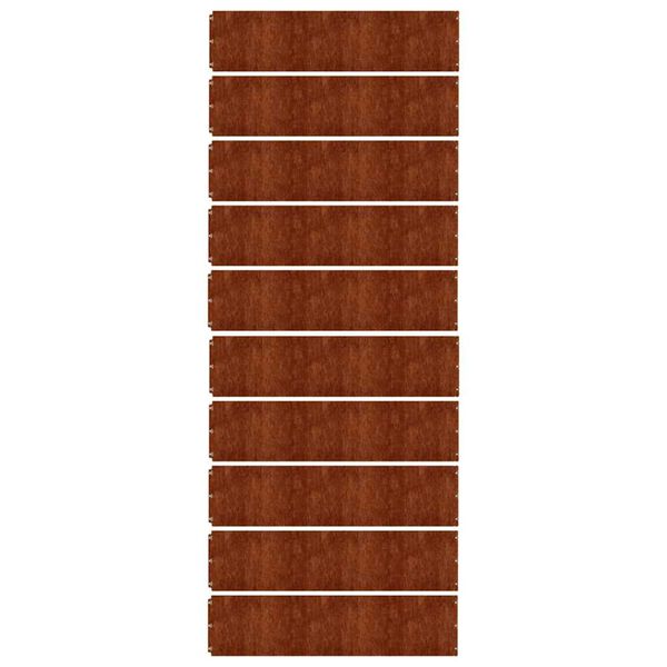 vidaXL Robniki za trato 10 kosov 25x103 cm prilagodljivi corten jeklo