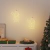 vidaXL Božična razsvetljava Santa Silhouette 2 kosa 35 LEDs Warm White