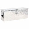 vidaXL &Scaron;katla za shranjevanje srebrna 60x23,5x23 cm aluminij