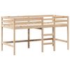 vidaXL Posteljni okvir z lestvijo in streho 80x200 cm borovina