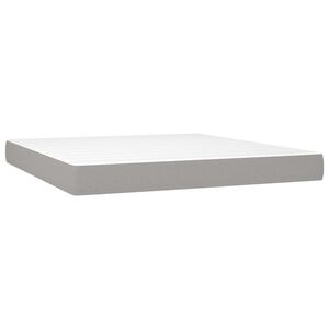 vidaXL Vzmetnica z žepkasto vzmetjo srednje trdote svetlo siva 183x213x20 cm blago