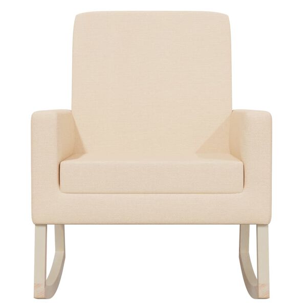 vidaXL Gugalni stol krem blago