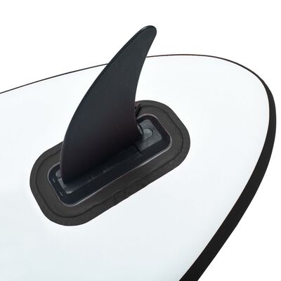 vidaXL Napihljiva SUP deska z jadrom komplet črne in bele barve