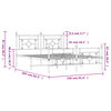 vidaXL Kovinski posteljni okvir z vzglavjem in vznožjem bel 150x200 cm