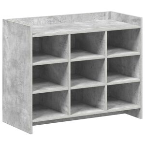 vidaXL Omara za čevlje Betonsko siva 85 x 39,5 x 70 cm Inženirski les