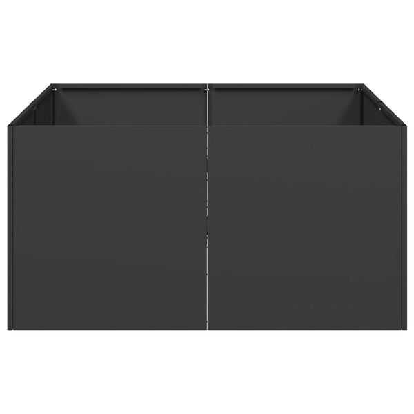vidaXL Planter Black 80x80x40 cm Hladno valjano jeklo