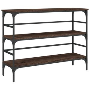 vidaXL Konzolna mizica rjav hrast 100x32x75 cm inženirski les