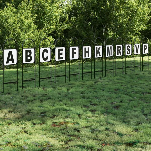 vidaXL Oznake za manežo 12 kosov jeklo