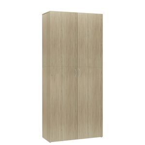 vidaXL Omara za čevlje sonoma hrast 80x35,5x180 cm iverna plo&scaron;ča