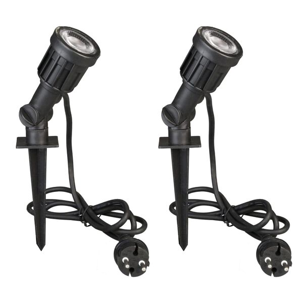 Luxform LED vrtni reflektorji Dominica 2 kosa črne