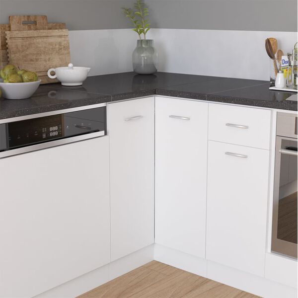 vidaXL Kotni kuhinjski pult črn z granitno teksturo iverna plo&scaron;ča